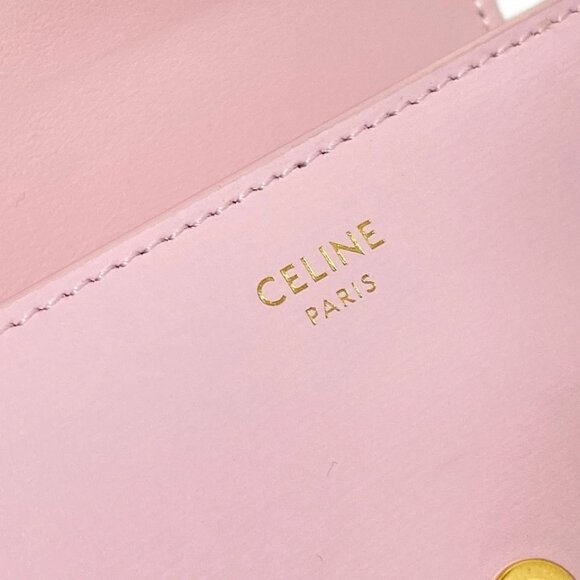 CELINE Small flap wallet Triomphe - Light Pink Shiny Calfskin 554-071125 - Picture 9 of 9